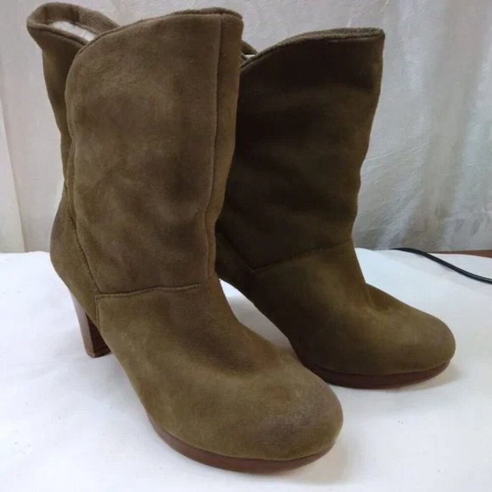 Women's Size 8.5 Very Volatile  Faux Fur & Leather 3.5" Heel Ankle Boots